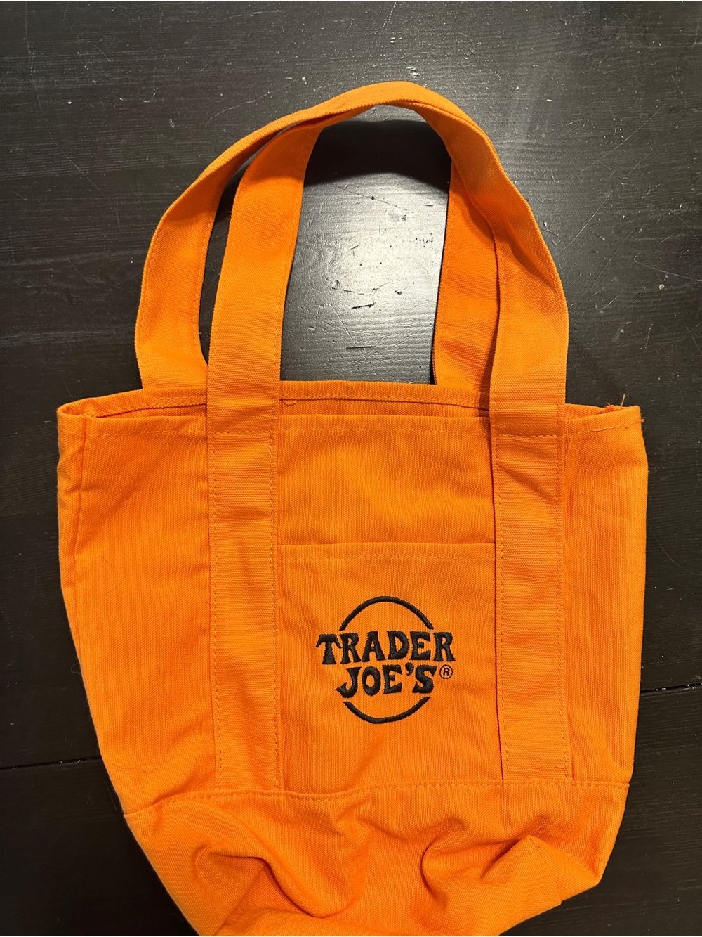 Trader Joe’s Orange Canvas Mini Tote Bag